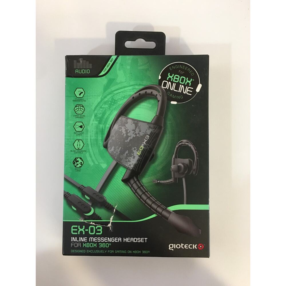 EX-03 Giotech Inline Messenger Headset for XBOX 360 Online Gaming - US Seller